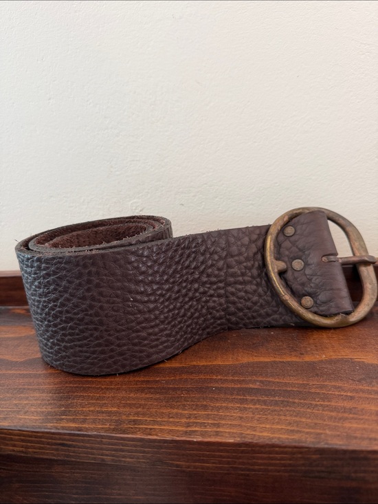 Accessories - Frank & Eileen Pebbled  Wide Leather Soft  Belt